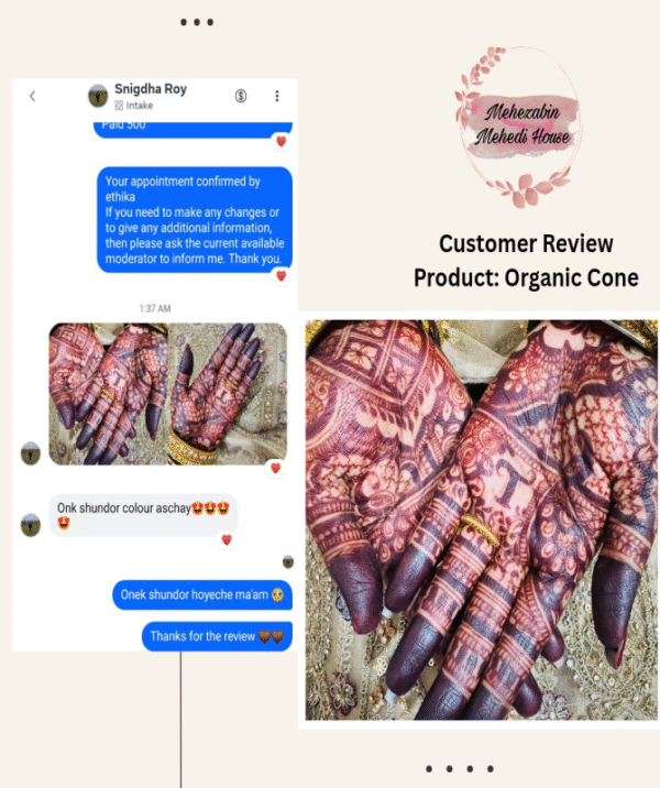 Organic Henna Cone - Small - Image 4